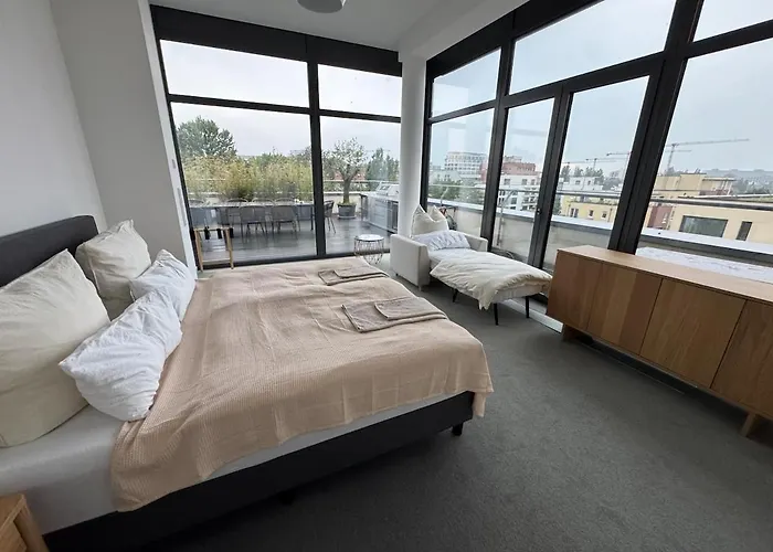 アパート Stralau360 - Exclusive Penthouse With Sauna & Panoramic Rooftop