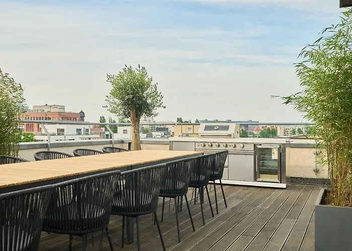 Stralau360 - Exclusive Penthouse With Sauna & Panoramic Rooftop Lägenhet